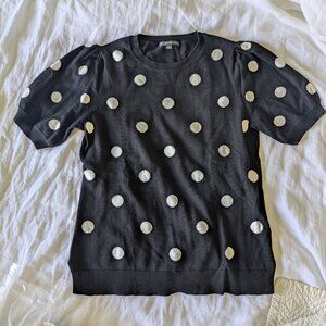 Adrianna Papell polka dot sweater
